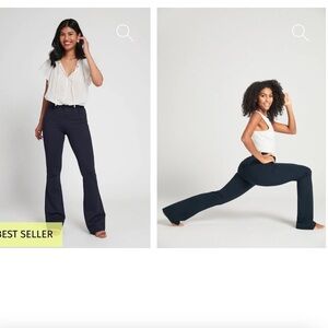 Betabrand Women’s Medium Petite Classic Dress Pant Yoga Pant | Bootcut Navy